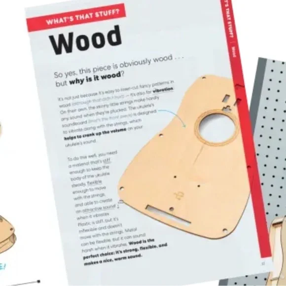 Kiwi Co Wood Tenor Ukulele Assembled Kit 23" Assembled but never used! - Picture 8 of 10